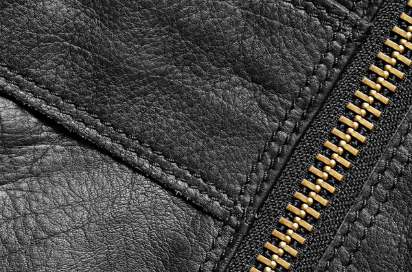 Czarne skórzane torby detal — Zdjęcie stockowe