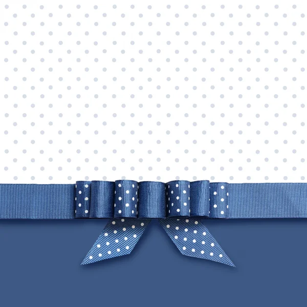 Bow on blue and white background — Stock Photo, Image