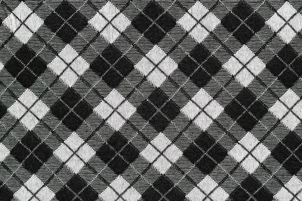 Black and white checkered fabric — Stock Photo, Image