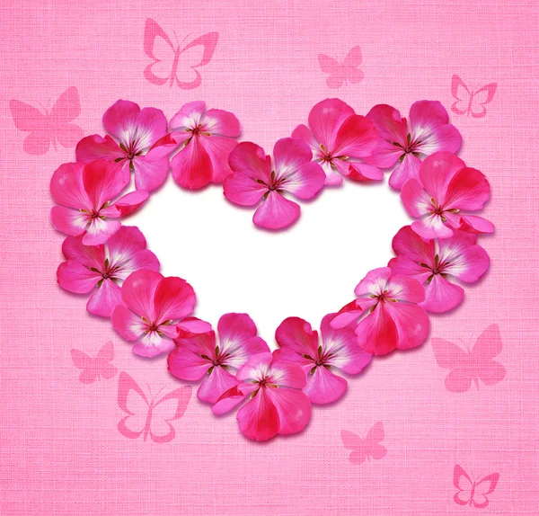Herz mit Blumen — Stockfoto