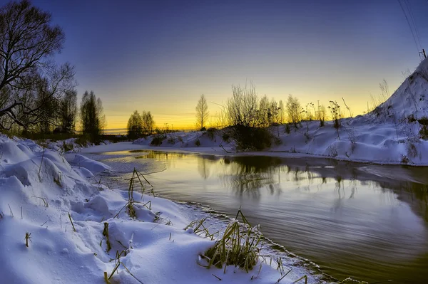 Vinter kväll — Stockfoto
