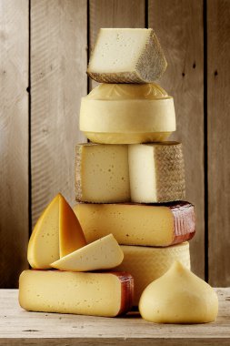 assorted spanish cheeses clipart