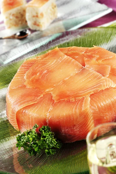 Pastel de salmón ahumado — Foto de Stock