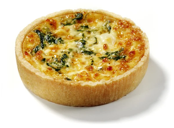 Szpinak quiche — Zdjęcie stockowe