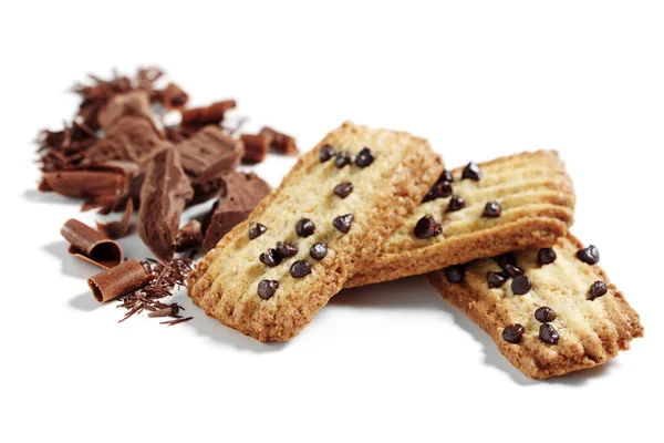 Chocolade koekjes geïsoleerd — Stockfoto