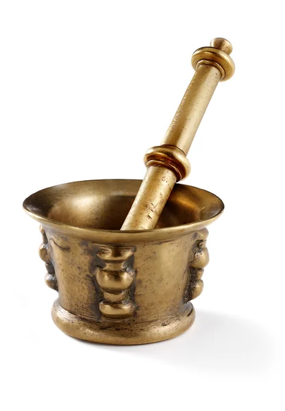 Antique mortar and pestle — Stock Photo, Image