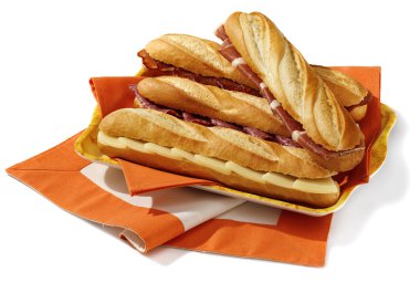 Peynirli ve jambonlu sandviç.