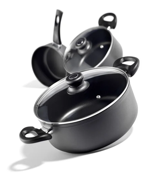 Black kitchenware — Stock Photo, Image
