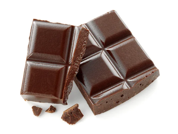 Dark chocolate portions — Stock Photo, Image