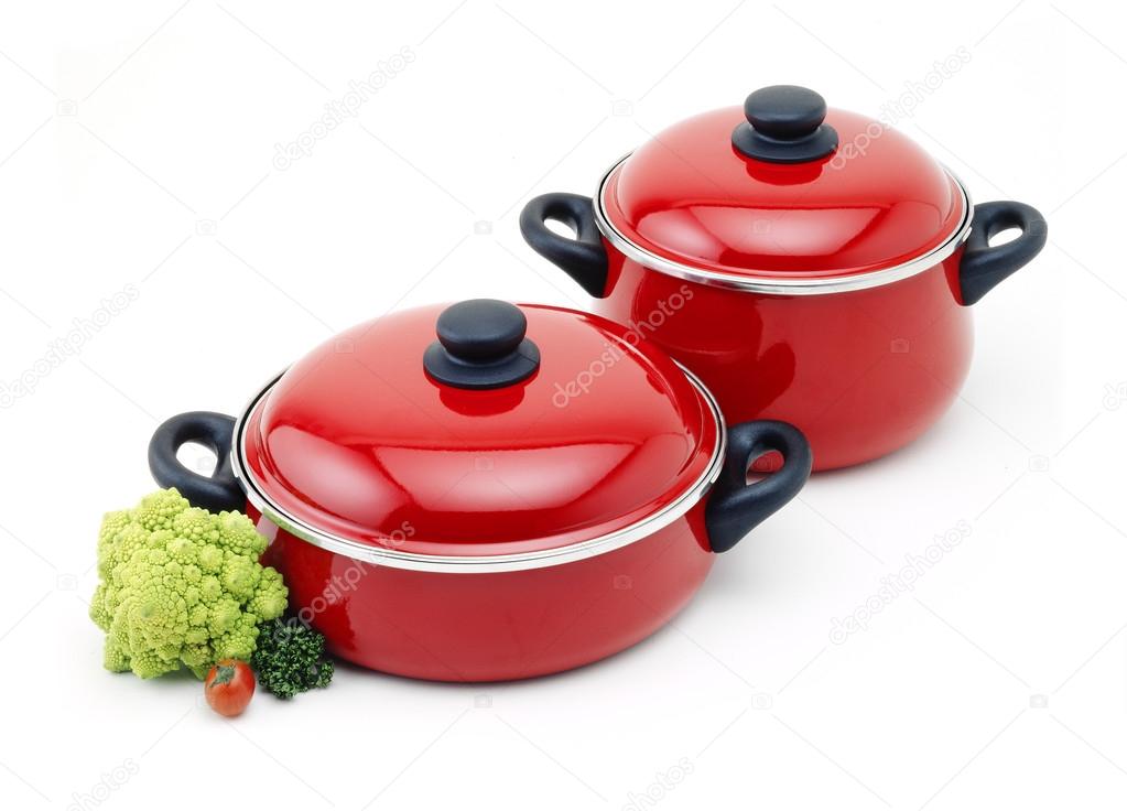 red cookware