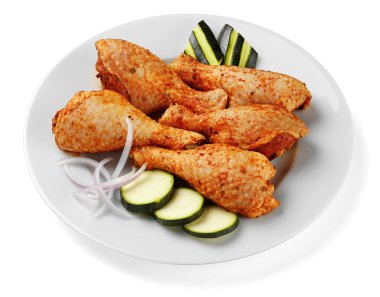 marine edilmiş tavuk drumsticks