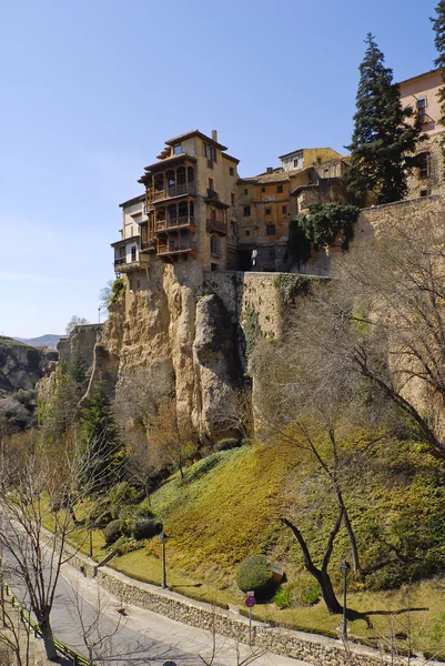 Висящие дома из Cuenca — стоковое фото