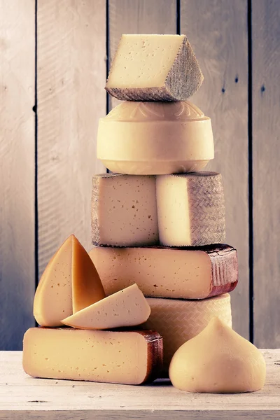 Kézműves sajt szűrt fénykép — Stock Fotó