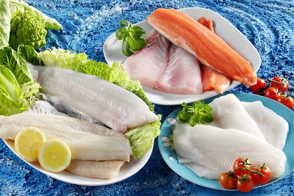 Filetes de peixe fresco — Fotografia de Stock