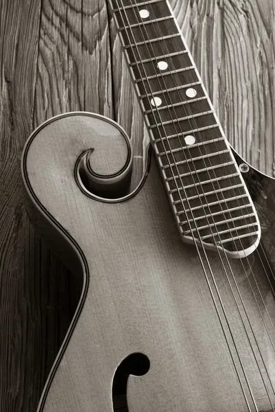 Gamla mandoline sepia bild — Stockfoto