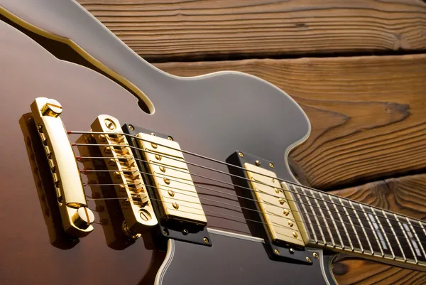 Semi hollow body blues guitar — Stock Photo, Image