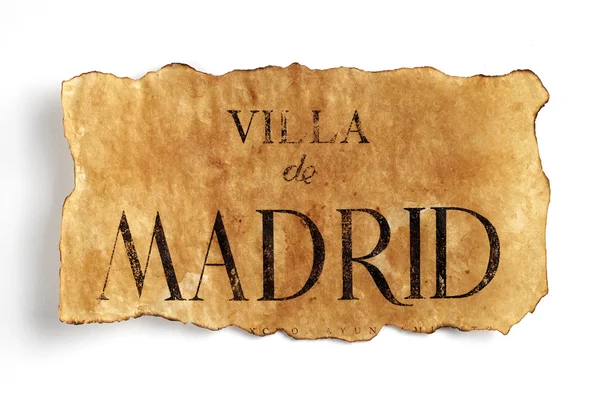 Madrid parşömen — Stok fotoğraf
