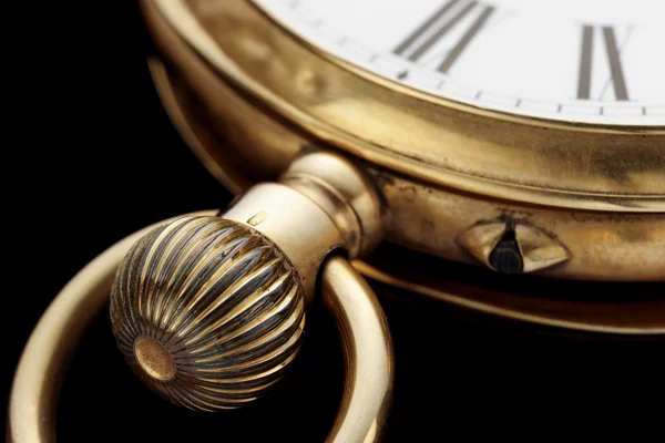 Old golden clock crown — Stock Photo, Image