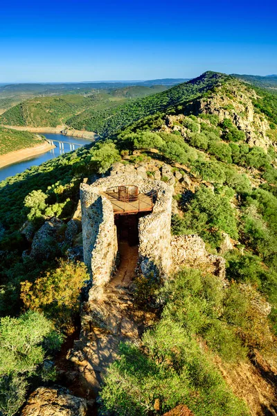 Monfrague Természeti Park Erődje Caceres Spanyolország — Stock Fotó