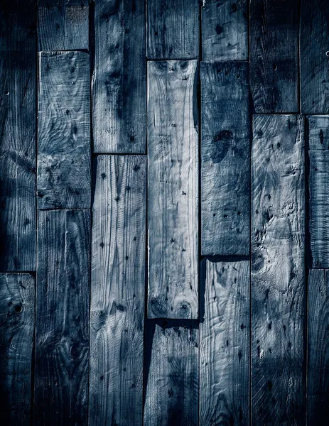 Aged Blue Wooden Wall Background — Stock Photo, Image