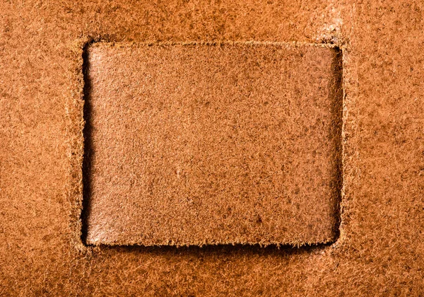 Genuine Leather Rectangulara Frame Macro Closeup — Stock Photo, Image