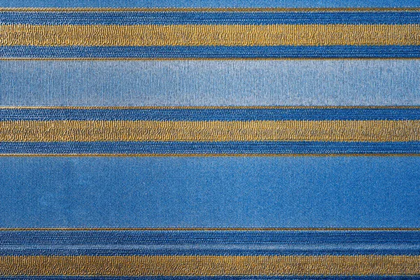 Πολυτελές Μπλε Και Χρυσό Ύφασμα Επιφάνεια Macro Closeup — Φωτογραφία Αρχείου