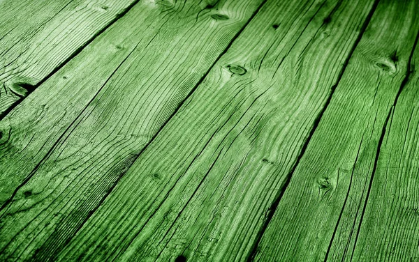 Aged Green Wooden Floor Background — Stockfoto