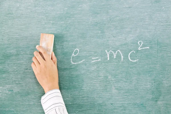 Yeşil Tebeşir tahtaya el