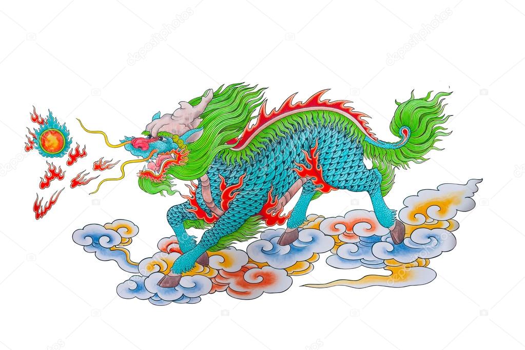 Drawing Of Colorful Chinese Dragon Stock Photo C Mathisa