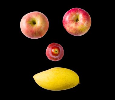 gülümsemek yüz meyve tarafından