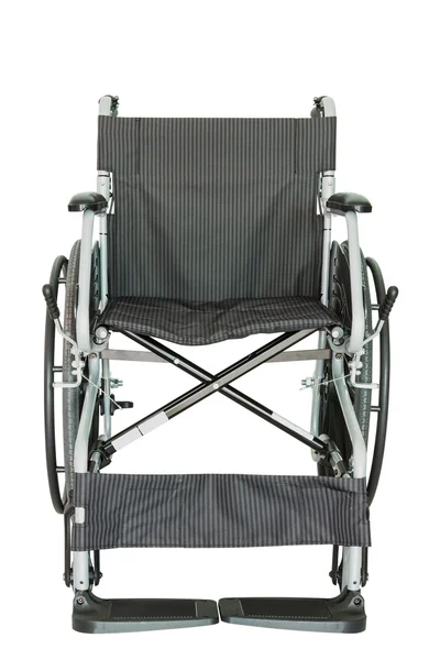 Fauteuil roulant noir pour personnes handicapées sur fond blanc — Photo