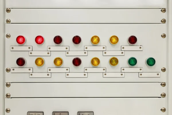 Light on electrical panel control — Stock Photo, Image
