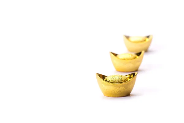 Lingote Ouro Para Decoração Ornamento Ano Novo Chinês — Fotografia de Stock