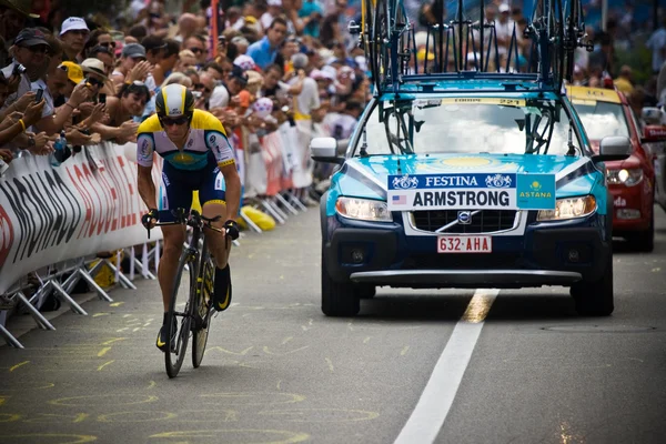 Lance armstrong in de tour de france — Stockfoto