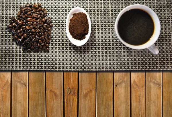 Tre tipi di caffè — Foto Stock