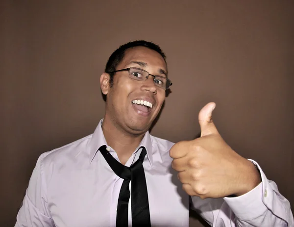 Jovem homem de negócios feliz — Fotografia de Stock