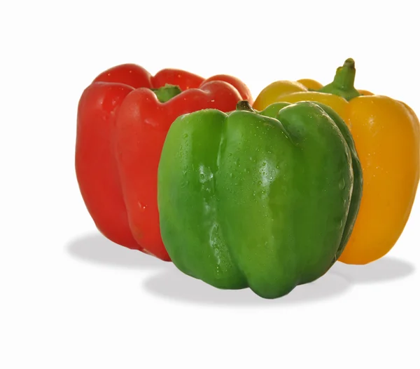 Paprika in drei Farben — Stockfoto