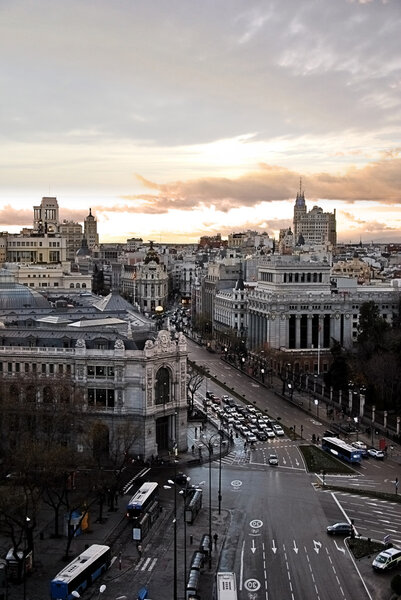 General view of the city of Madrid in Spain