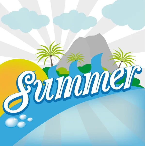 Île d'été — Image vectorielle