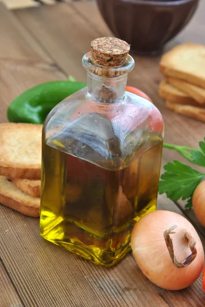 Bottled olive oil — Stock Photo, Image