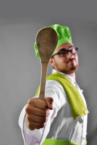 Chef-kok werken — Stockfoto