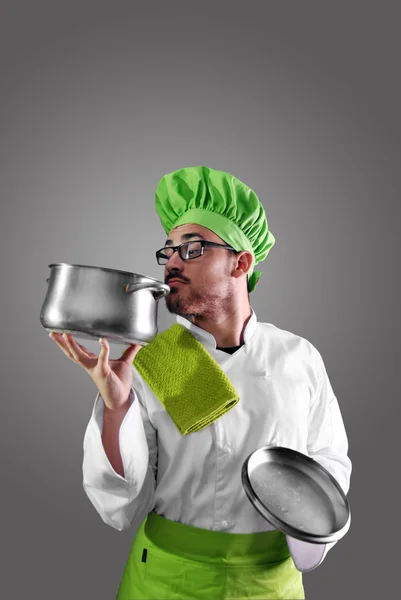 Chef-kok werken — Stockfoto