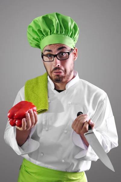 Chef-kok werken — Stockfoto