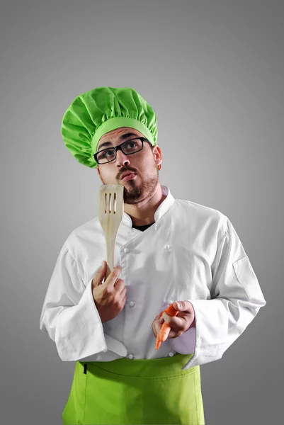 Chef-kok werken — Stockfoto