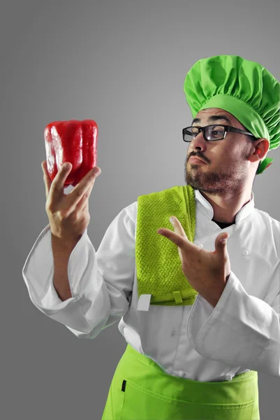 Chef-kok werken — Stockfoto