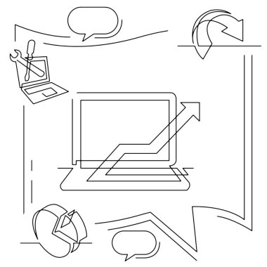 Ticari bilgi grafiklerinin görsel çizgi çizimini kavramsallaştır