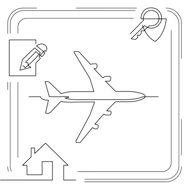 Konzept Visualisierung Linie Icon Zeichnung Von Business Infografiken — Stockvektor