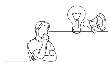 Çözüm bulmakta zorlanan insanların bir çizgi çizimi