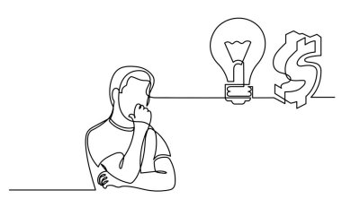 Çözüm bulmakta zorlanan insanların bir çizgi çizimi