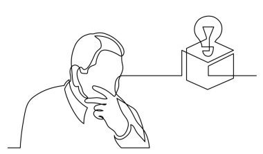 Çözüm bulmakta zorlanan insanların bir çizgi çizimi